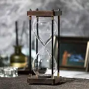 Large Fillable Hourglass Timer Sand Clock, Decorative Wooden Empty Hourglass Sand Timer