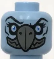 Lego New Bright Light Blue Minifigure Head Alien Chima Vulture w/ Beak Part