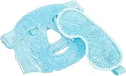BESPORTBLE 1 Set Beauty Mask Face Cool Mask Face Cooling Masks Freezer Eye Mask Cooling Face Cover Cooling Eye Masks Sleep Eye Mask Eye Shades for Sleep Cold Eye Ice Blue 表面pvc，下表面 绒布，填充物凝胶