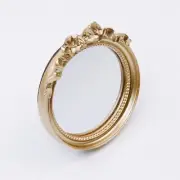 Vintage Wall Mirror Decorative Hanging Mirror 4.2 Dia Small Gold Round Wall Mir