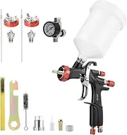 AEROPRO TOOLS INC R500 LVLP Air Spray Gun 1.3/1.5/1.7mm Nozzles & Air Regulator, A610 Paint Guns Automotive, Car Paint Gun Sprayer, Paint Gun House Painting, Car, Furniture, Varnish Top Coat black