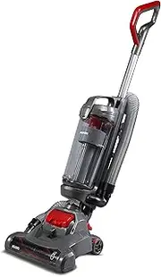 [AGARO] Royal Upright Bagless Vacuum Cleaner, for Home Use, Pet Hair Removing, Cyclonic Suction System, 75 Air Watts Suction Power, Rolling Brush, Dry Vacuuming, 170° Swivel Steering, Grey and Red