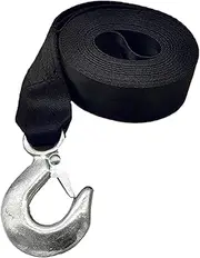 Boat Trailer Winch Strap, Winch Rope with Hook, 10,000lbs Breaking Strength Winch Strap, Winch Accessories for Trailers, Hand Trailer Straps, Boat Ski Loading Winch Strap