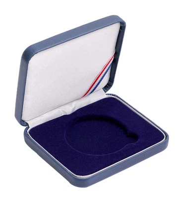 1 oz silver round 40mm Presentation Case Acrylic capsule included w/free