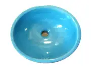 #054) MEDIUM 17x14 MEXICAN BATHROOM SINK CERAMIC DROP IN UNDERMOUNT BASIN