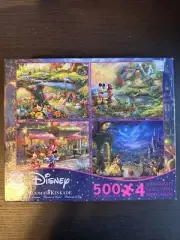 New Sealed Disney Thomas Kinkade Studios 4 500 Piece Jigsaw Puzzles