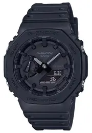 Casio G-Shock x Carbon GA-2100-1A1 Analog Digital CasiOak Men's Watch - All Black - Refurbished (Excellent Condition)