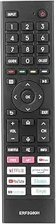 ERF3G80H IR Remote Control Compatible With Hisense Android Smart TV A7G U7G Series 55U7G 65U7G 75U7G 85U7G U7G 43A7HAU 50A7HAU 55A7HAU 65A7HAU 75A7HAU 85A7HAU Replacement Controller With Netflix PrimeVideo YouTube Buttons (No Voice Function)