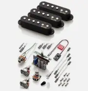 EMG SV Set~Active Alnico V 59 Strat Single Coil 3-piece Pickup Set~Black~USA~New