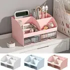 White/Blue/Pink Desktop Storage Box Plastic Sundries Organizer Stationery