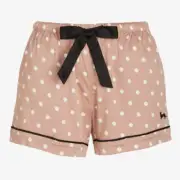 NEW PETER ALEXANDER CARAMEL SPOT DOTS PJ SHORTS WOMENS M RRP$49.95