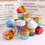 50 PCS Aluminum Foil Cup Cupcake Paper Baking Cups Muffin Cake Cases Wrappers