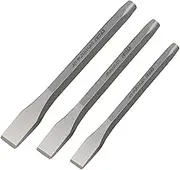 C&T 3-Piece Heavy Duty All Purpose Cold Chisels Kit, 3/8, 1/2, 5/8 in, for Carpentry, Metalwork, Woodwork & Masonry work