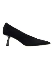 [Oxford] Aria Suede Point Toe Heels in Black