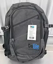 DoLife Attached Charcoal Traveler Patch Backpack 16" Laptop Pouch 10"L x 19"H