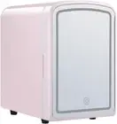 Maxkon 4L Beauty Mini Fridge (4 Liter/6 Can) With LED Light Makeup Mirror, Sk...