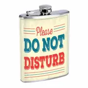 Do Not Disturb Em1 8oz Stainless Steel Flask Drinking Whiskey Liquor