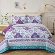 NNEDSZ Handsome Quilted Bedspread and Pillowcases Set: Strong, Sturdy, and Styli