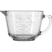 Anchor Hocking 2L/8-Cup Glass Batter Bowl Measuring Jug - Clear