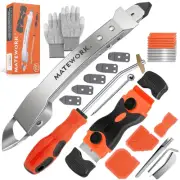Caulking Tool Kit, Stainless Steel Caulk Remover Caulking Tool Set with Cut R...
