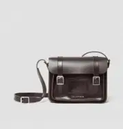 Dr martens 11" LEATHER SATCHEL Kievsmooth Shoulder Cross Bag Burgundy AB038604 #