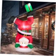 Christmas Inflatable Outdoor Decorations, 8 FT Handstand Santa 8 FT Santa Claus