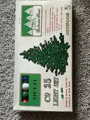 NIB Vintage Enchanted Forest Box of 25 Colored C-7 Christmas String Lights