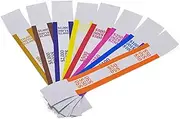 400 Assorted Currency Band Bundles Self Sealing Blank White Currency Straps Bands Money Bill Band Strap 7.5 x 1.15 Inches (400 Assorted, 50 of Each)