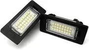 FIQOME 2x LED Licence Number Plate Light White Canbus, for F40 G42 M2 F44 G20 G21 M3 G80 G22 M4 G82 G30 G31 M5 i4 G26 iX3 G08 X1 X3 G01 X5 G05 X6 X7 Car Number Plate Led Light