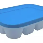 Tupperware Freezer Mates Silicone Mini Ice Cube Tray 12 Cube Slots Blue NWT