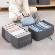 Wardrobe Clothes Organizer Jeans Compartment Storage Box Foldable Drawer Cube AU