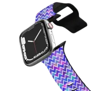 Apple Watch Series 4-6, SE (40mm) Impact Band Colorful Blue Zigzag Pattern