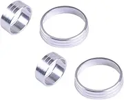 JIUYIN 4 Pcs Knob Ring Cover Trim,Fit For KIA, Sportage QL 2017-2020 A C Knob Control Panel Heater Dials Switch Button Dashboard Knob Ring(Fullsilver)