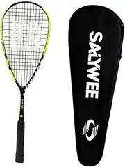 yuksok Carbon Fiber Frame Squash Racket Equipment Multifunction Tear Drop Squash Racquet Training Paddle for Park Outdoor Traveling