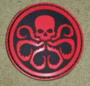 HYDRA / AVENGERS PVC PATCH - CUT & LOOP BACKING - NEW MADE ROUND 6cm