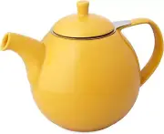 FORLIFE Curve Teapot with Infuser, 45-Ounce, Mandarin