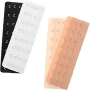 [Healeved] Adjustable Bra Strap Extender Set 8-hook Bra Extension Corset Extension Buckle for Women Black White Beige Golden