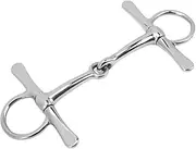 Stainless Steel Full Cheek Snaffle Horse Bit for Western Horse Tack, 125mm Mouth Size with Bit Guards, Prevents Biting, Durable Horse Mouth Roller