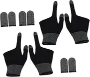 Vaguelly 2-Pack Graphene Touch Screen Gaming Gloves Anti-Sweat Finger Sleeves for Games Comfortable Fit for Long Sessions