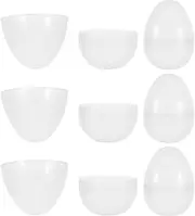 NOLITOY Unique Easter Party Favor 6pcs Fillable Candy Boxes Large Easter Egg Hunt Fillers Jumbo Ornaments