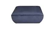 Square Ottoman in Blue Fabric