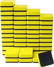 Dry Erase Erasers, 48 Pieces Mini Magnetic Whiteboard Erasers Dry Erase Erasers Chalkboard Erasers for Home Classroom Office Use (48pcs-yellow)