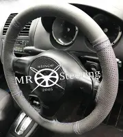 FITS VW EOS 2006-2015 GREY TWO TONE LEATHER STEERING WHEEL COVER GREY STITCHING (for: Volkswagen)
