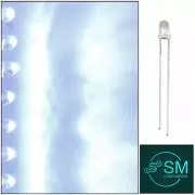 3mm Cool White Diffused Led Light Emitting Diode Round Top 100pcs Led with Edge