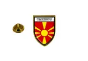 pins pin's flag national badge backpack hat shield world macedonia
