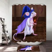 Cool and Cute Magus the Mouse Wizard Shower Curtain