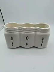 Home Essentials 8.75" 3 Section Mason Jar Utensils Caddy