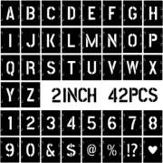 2 Inch Letter Stencils Symbol Numbers Craft Stencils 42 Pcs Alphabet Stencils
