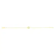 9ct Yellow Gold Rainbow Circle Trace And Ball 19cm Bracelet