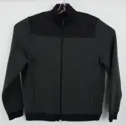 New Toscano Men's 2XL Gray Black Textured Full Zip Stretch Coaches Track Jacket